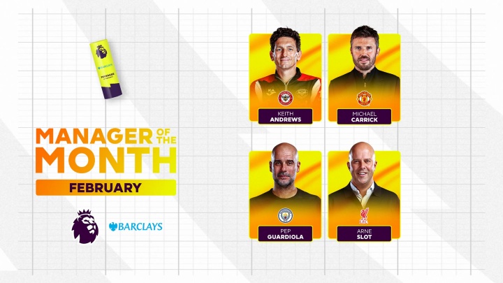 开云体育下载管理-英超2月最佳主帅候选:卡里克、瓜迪奥拉、斯洛特入选 无阿尔特塔